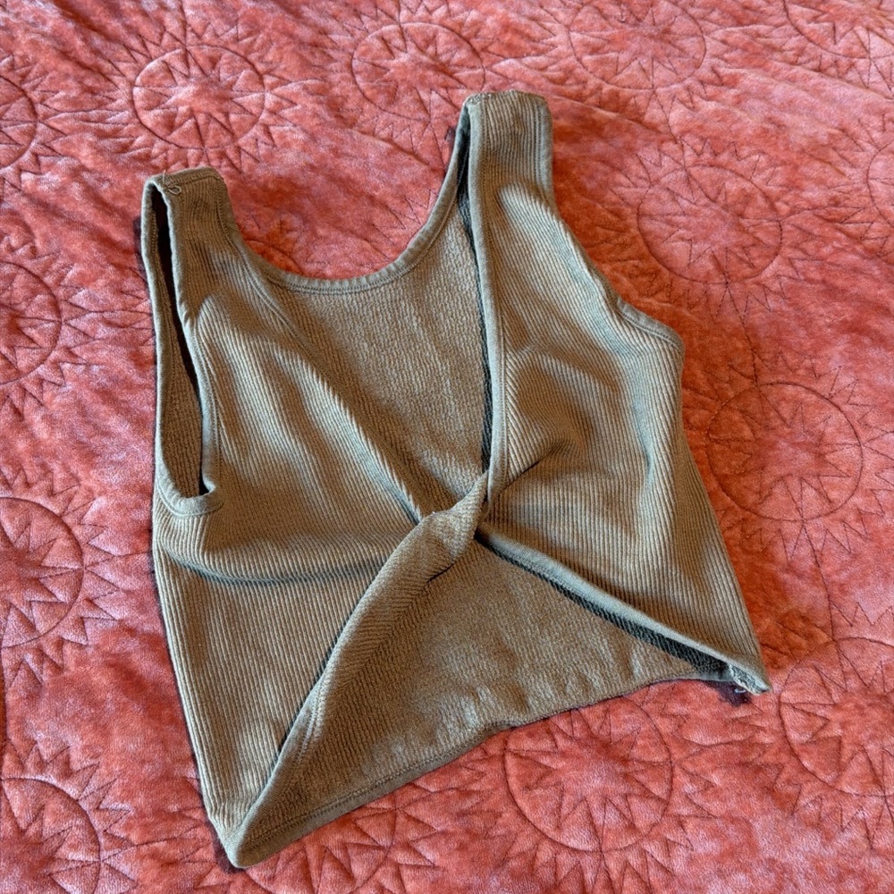 Tan Twist BackTank Top